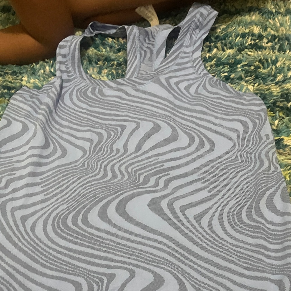 Gray Patterned Women's Tank Top